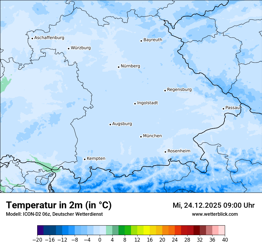 Modellkarten Temperatur