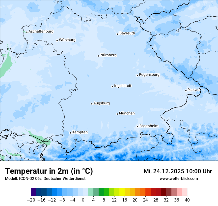 Modellkarten Temperatur