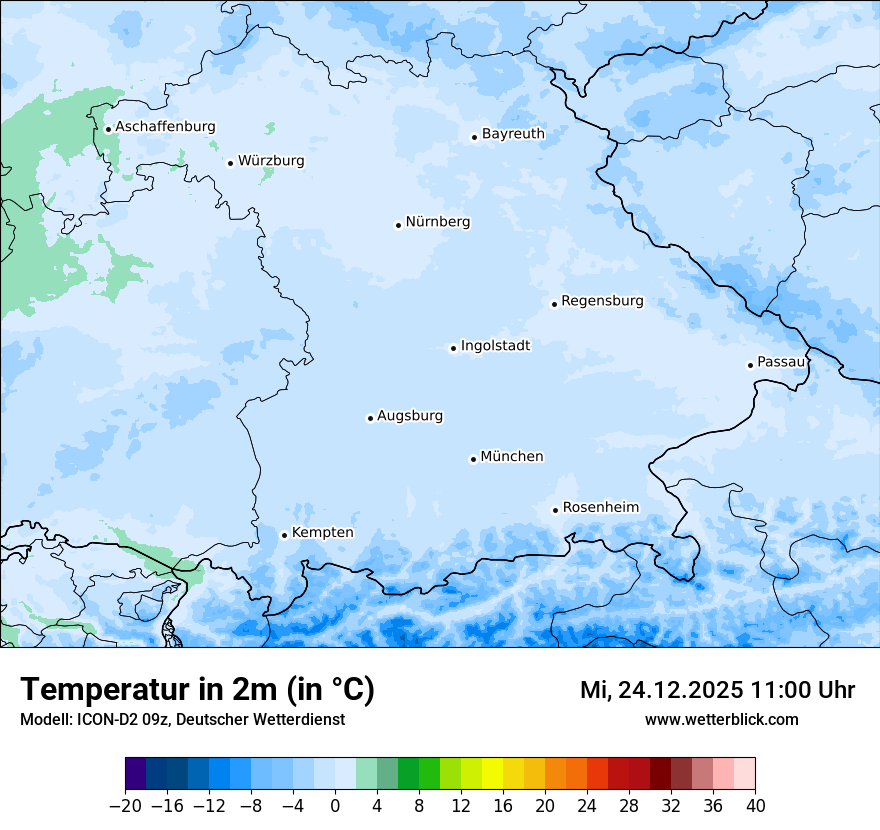Modellkarten Temperatur
