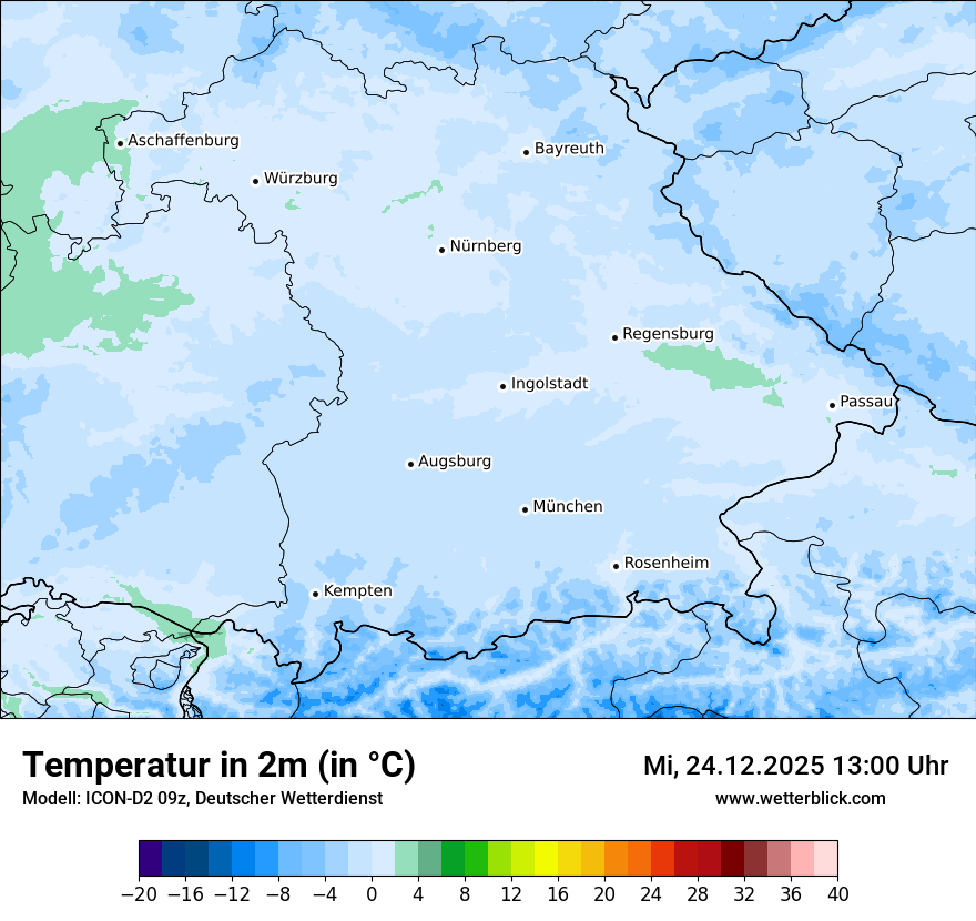 Modellkarten Temperatur