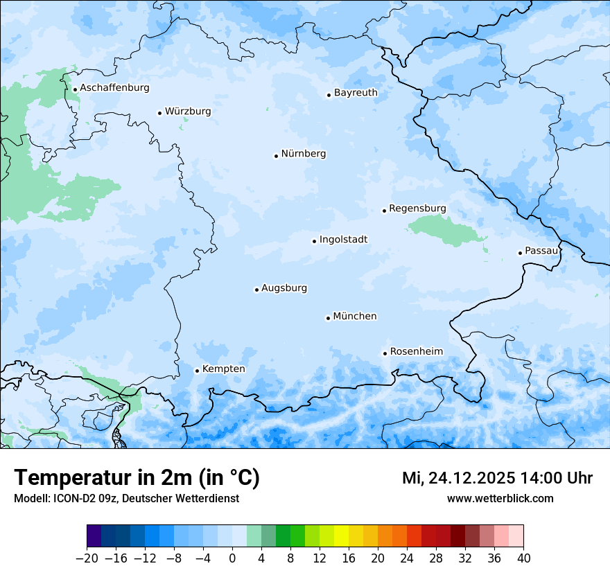 Modellkarten Temperatur
