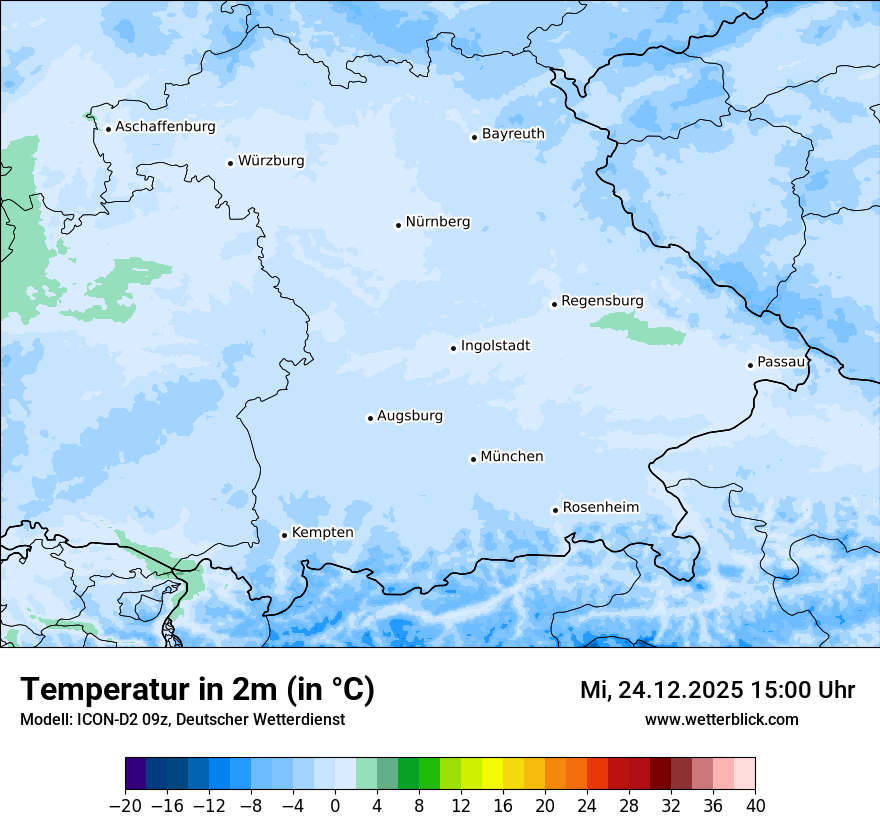 Modellkarten Temperatur