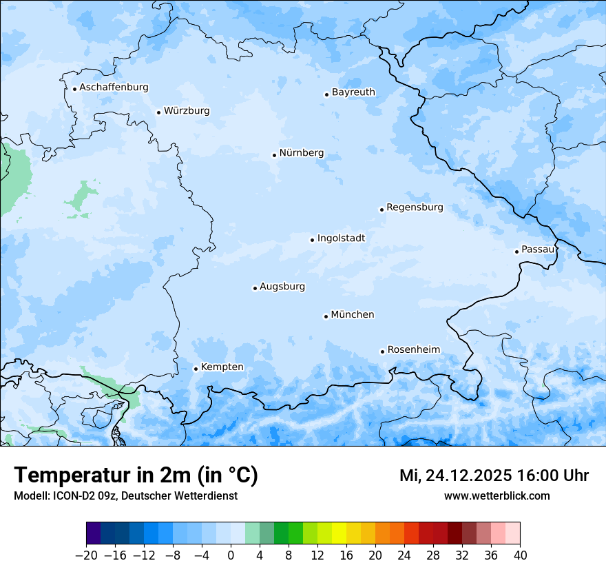 Modellkarten Temperatur
