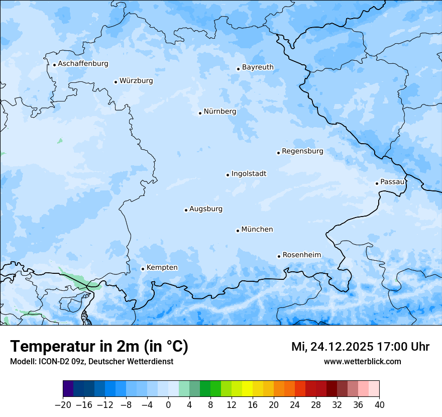Modellkarten Temperatur