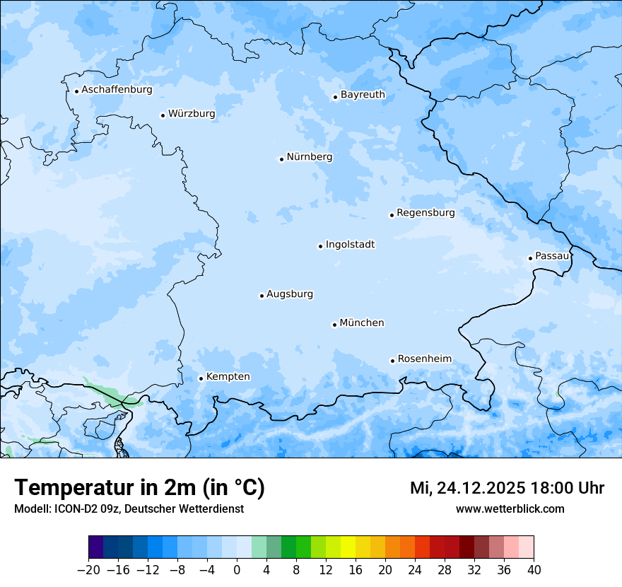 Modellkarten Temperatur