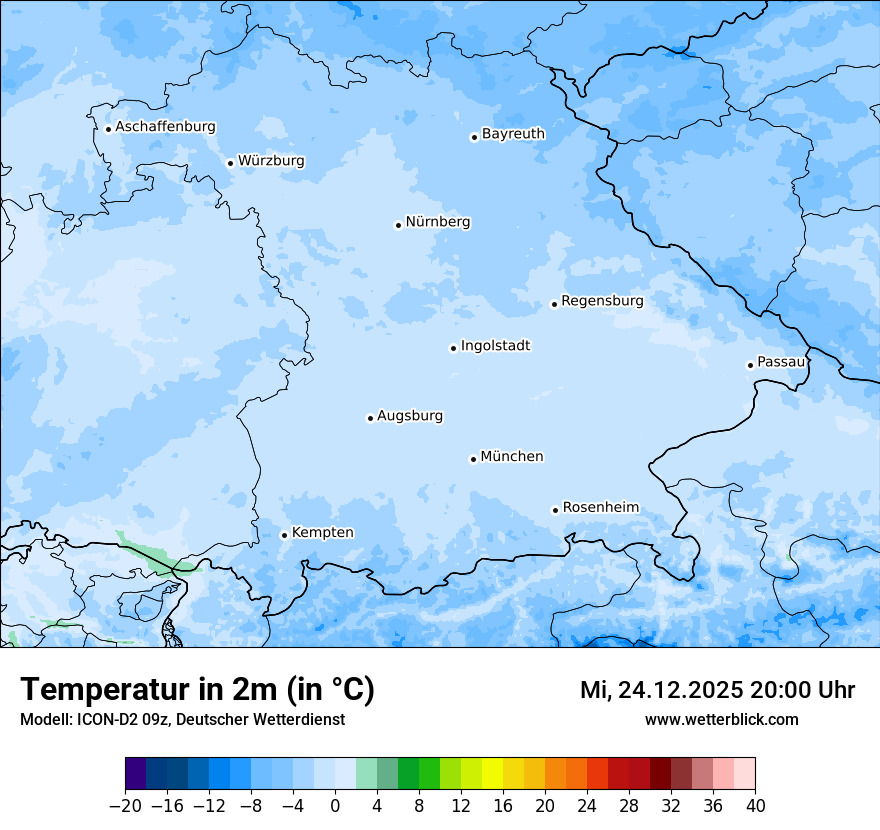 Modellkarten Temperatur