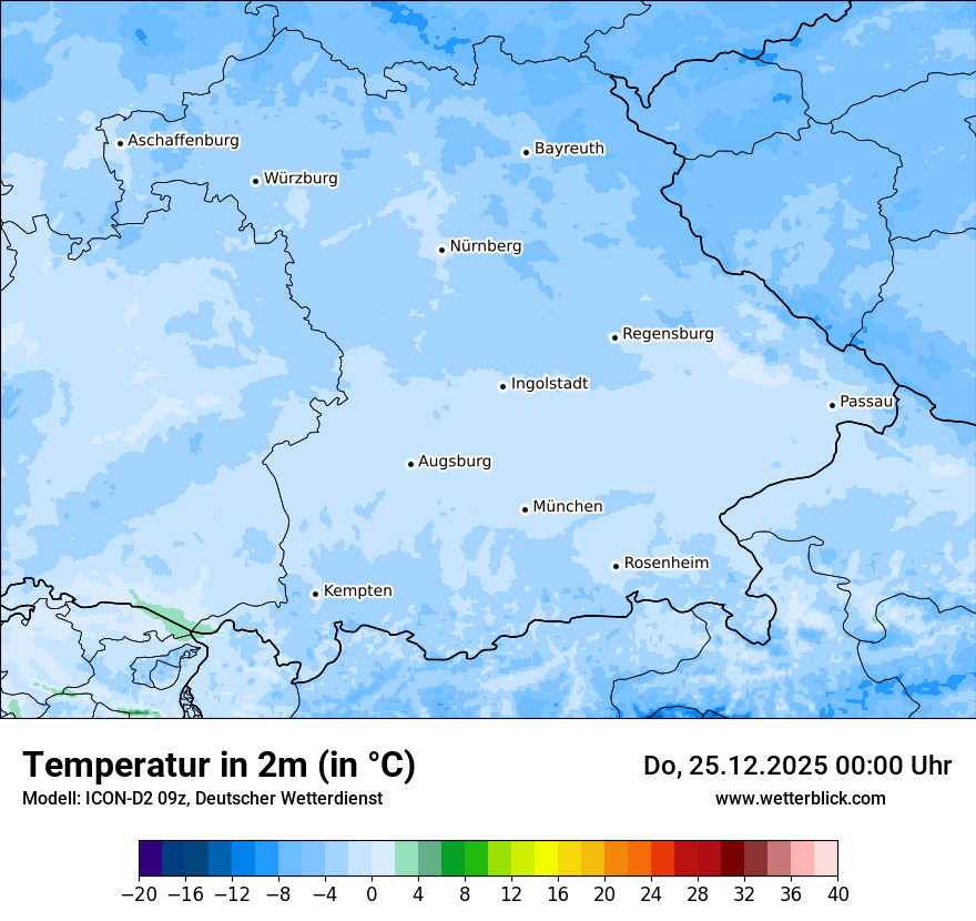 Modellkarten Temperatur