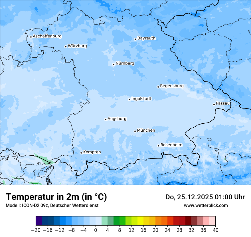 Modellkarten Temperatur