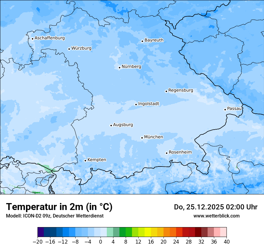 Modellkarten Temperatur