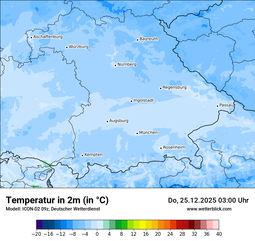 Modellkarten Temperatur