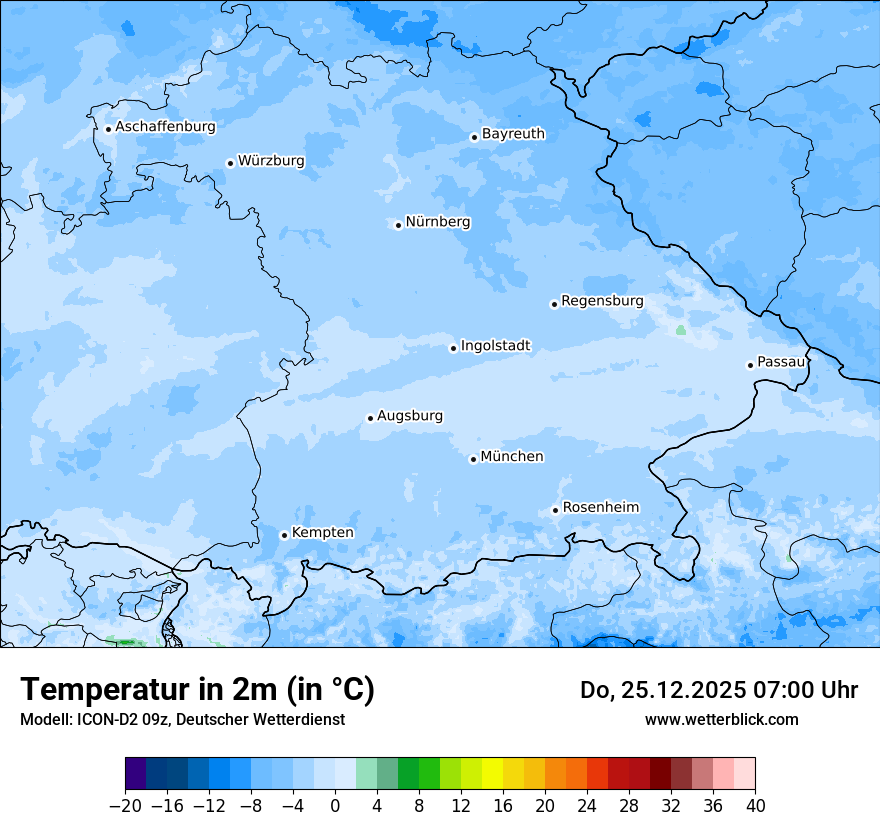 Modellkarten Temperatur