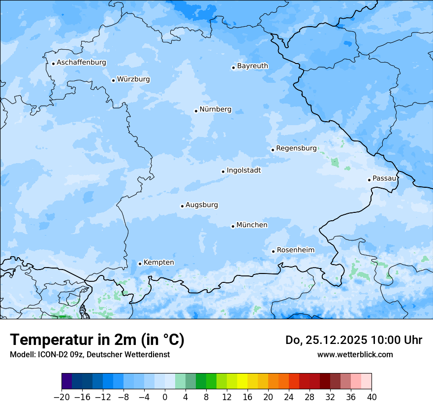 Modellkarten Temperatur
