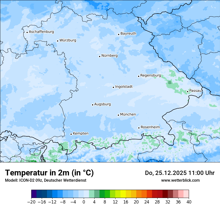 Modellkarten Temperatur