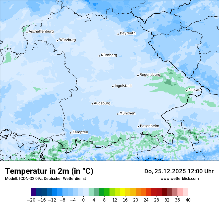 Modellkarten Temperatur