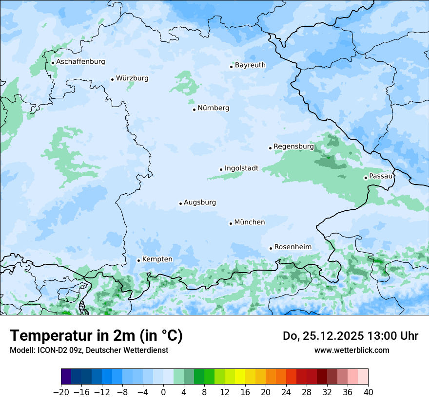 Modellkarten Temperatur