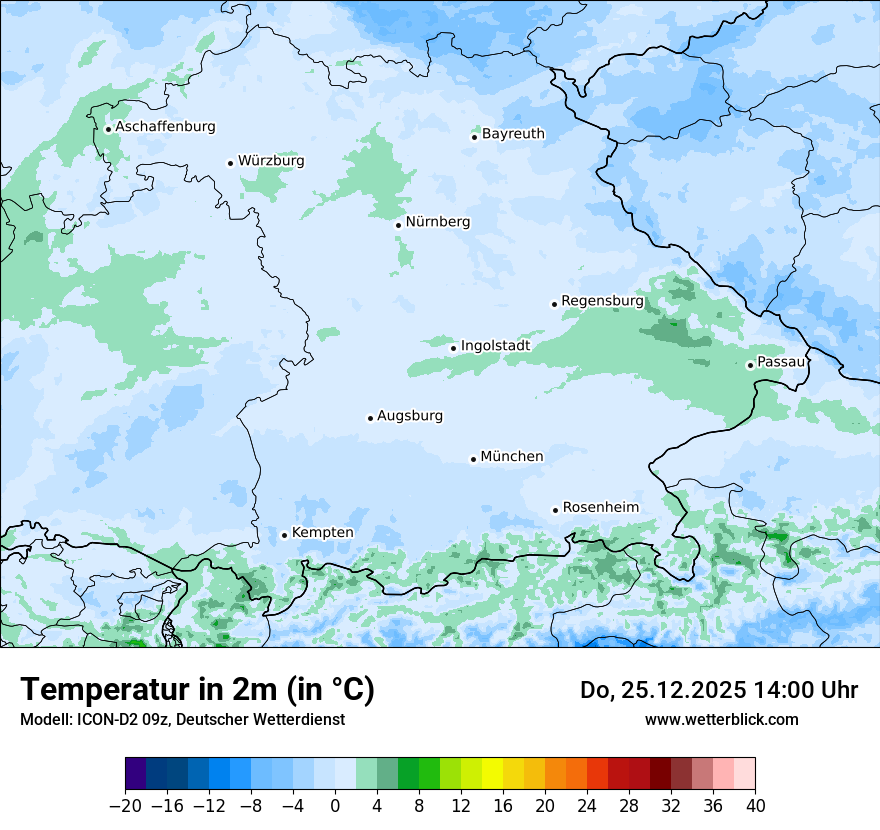 Modellkarten Temperatur