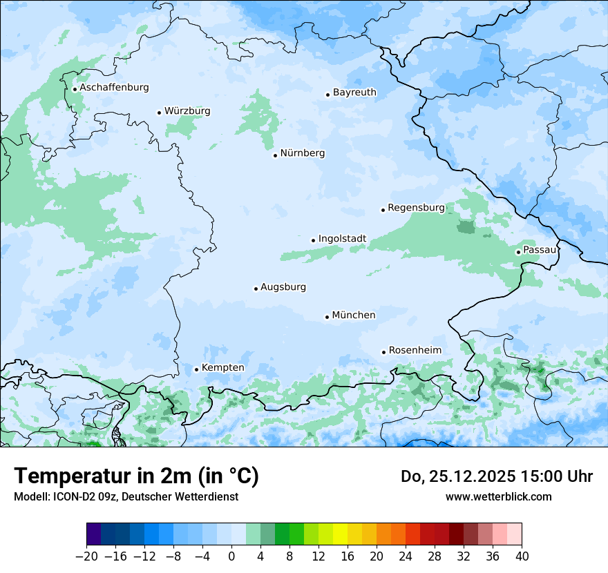 Modellkarten Temperatur