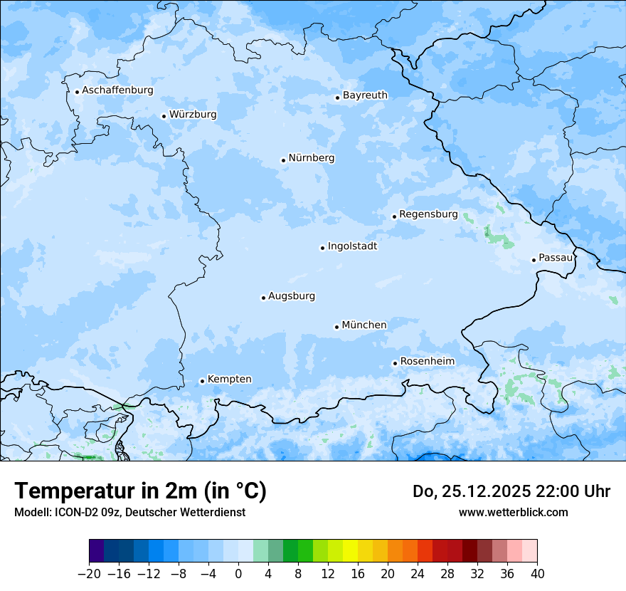 Modellkarten Temperatur