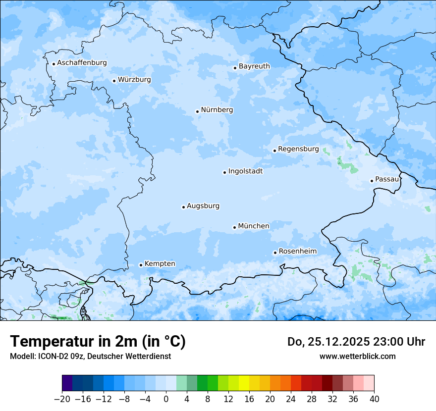 Modellkarten Temperatur