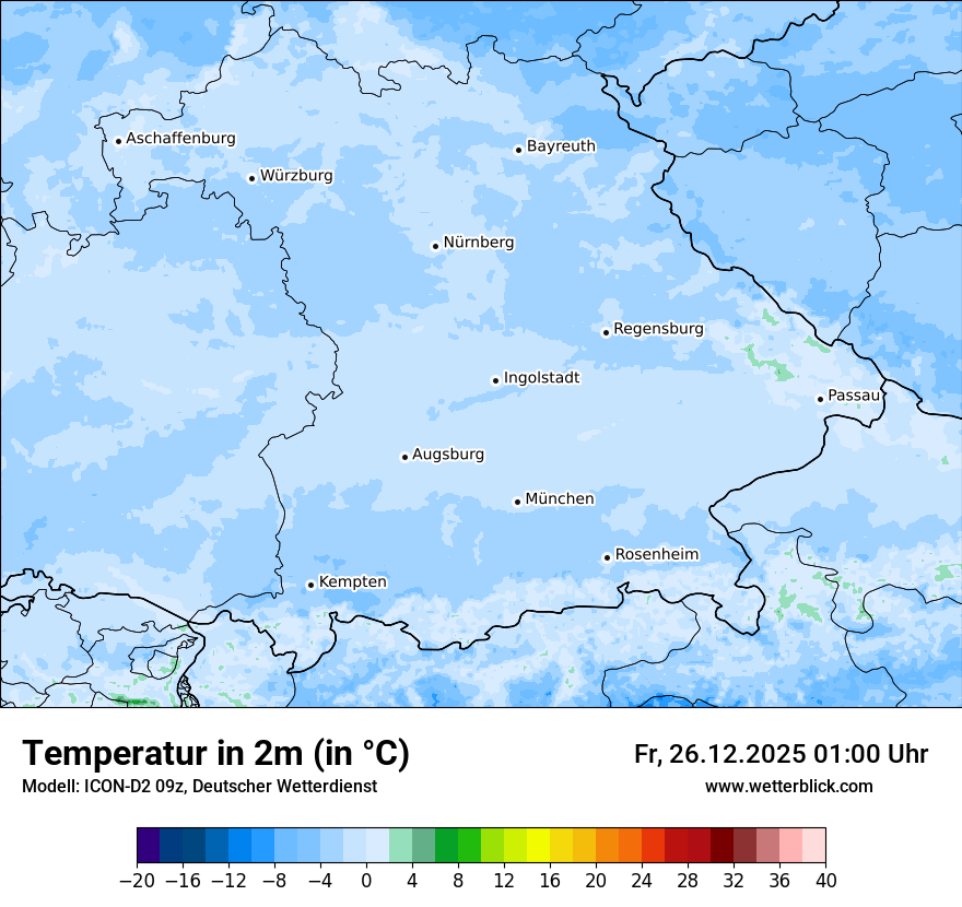 Modellkarten Temperatur