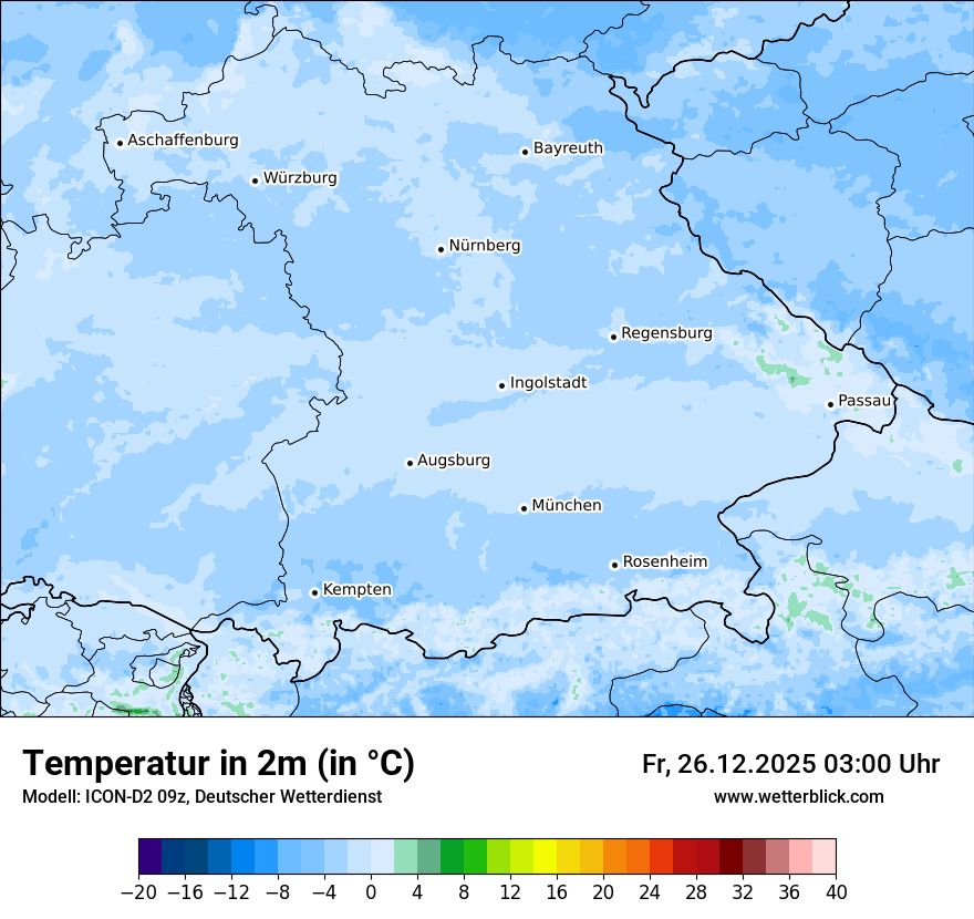 Modellkarten Temperatur