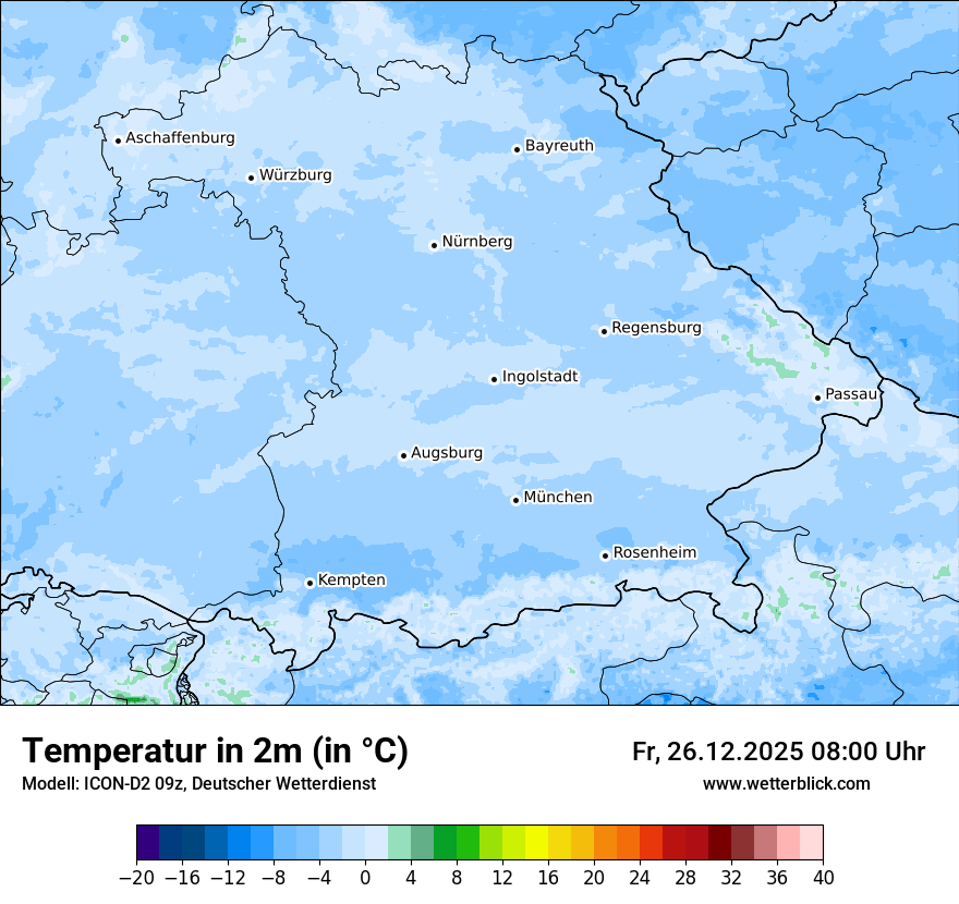 Modellkarten Temperatur