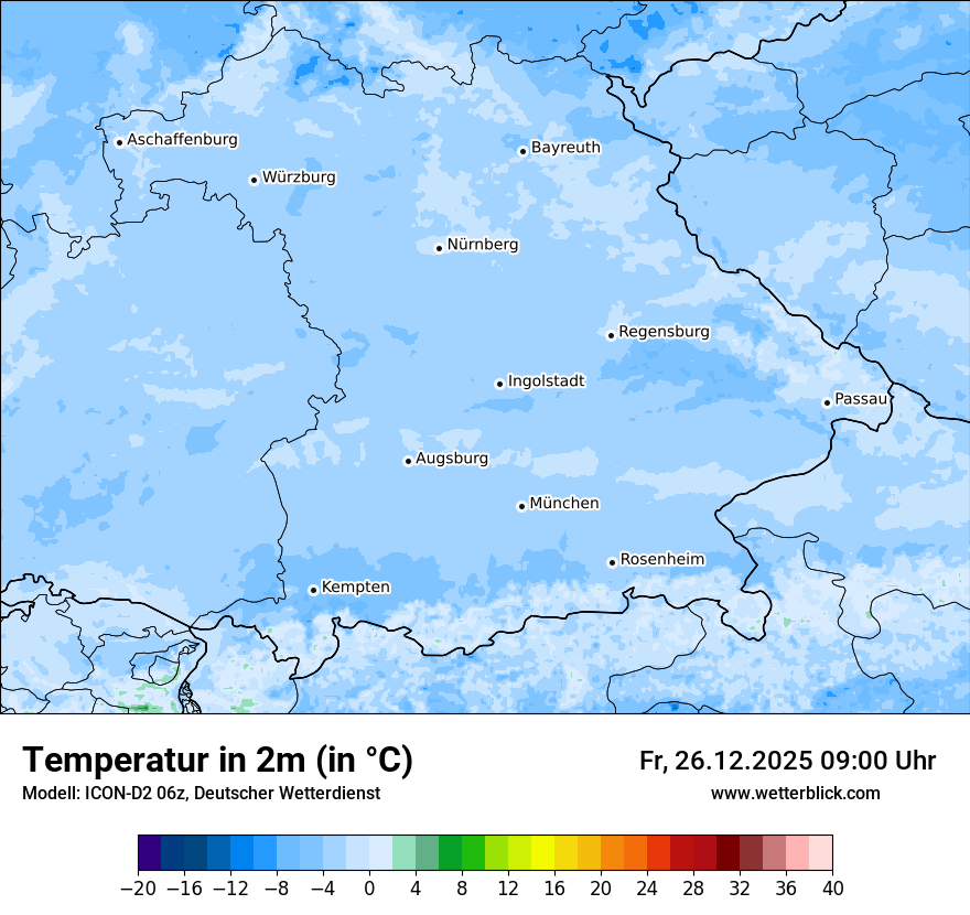 Modellkarten Temperatur