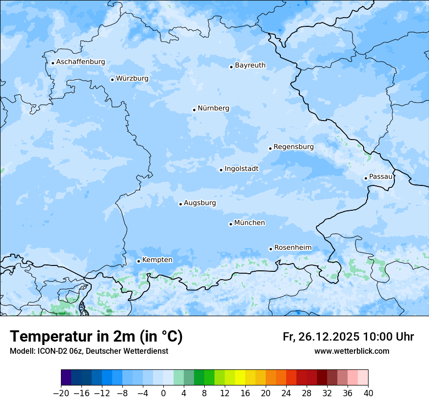 Modellkarten Temperatur
