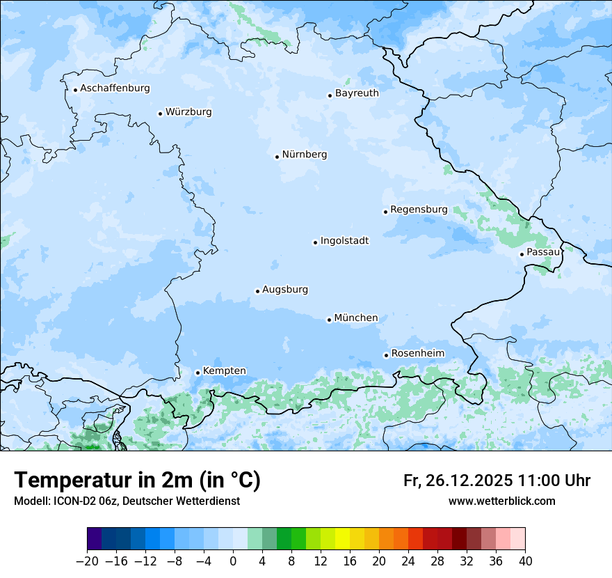 Modellkarten Temperatur