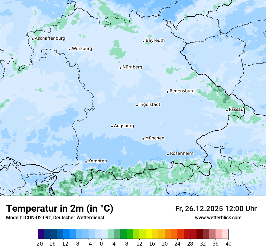 Modellkarten Temperatur