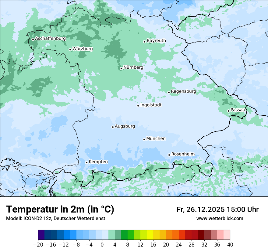 Modellkarten Temperatur