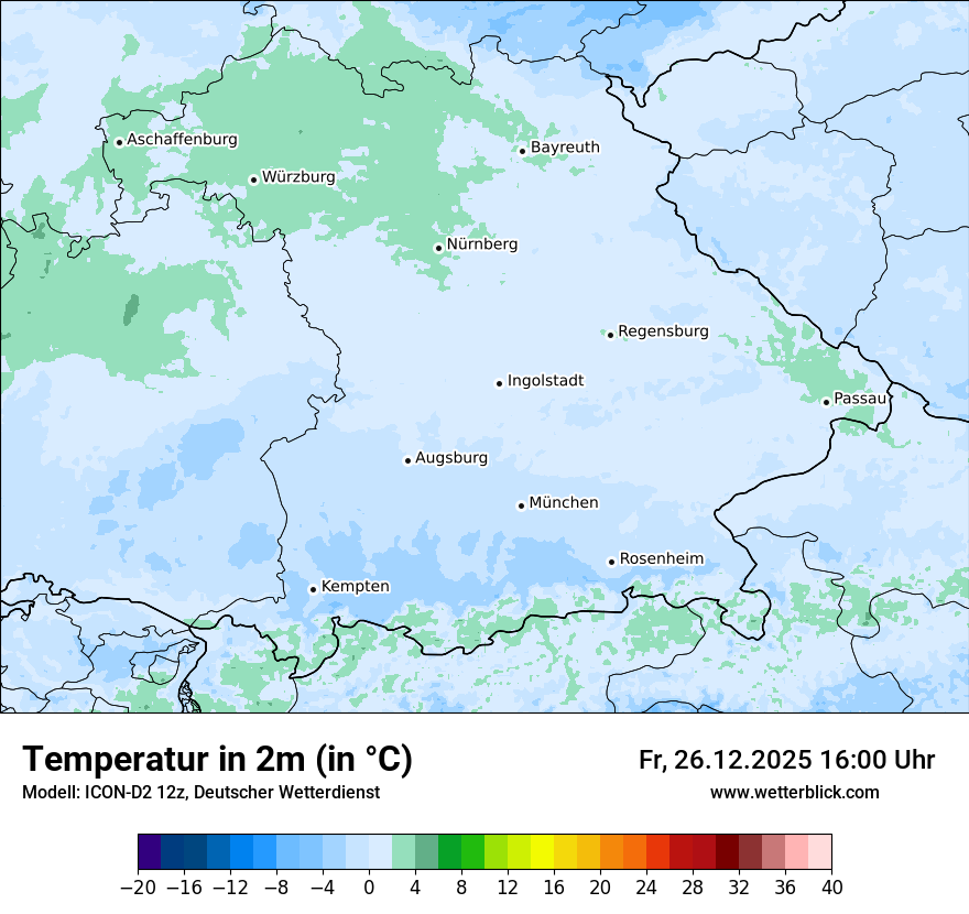 Modellkarten Temperatur