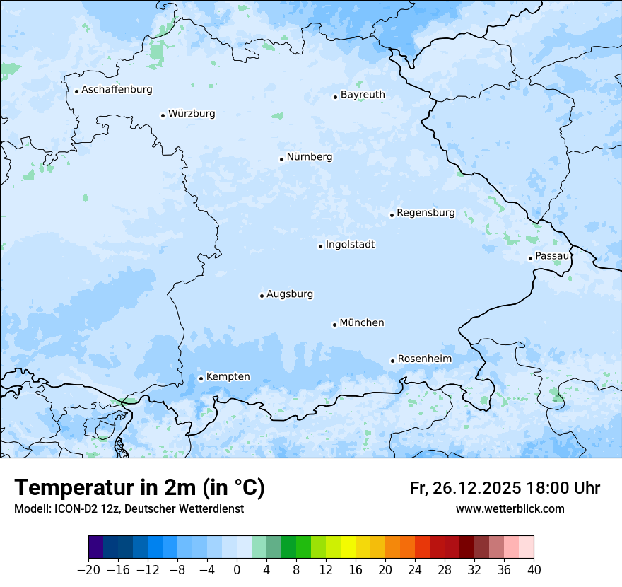 Modellkarten Temperatur