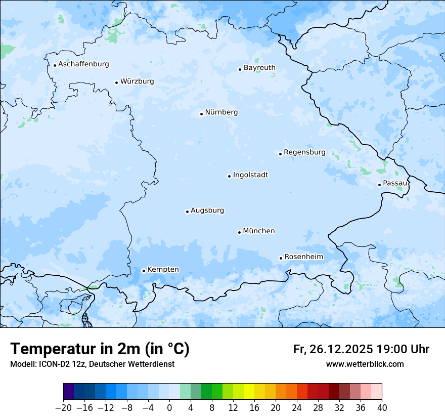 Modellkarten Temperatur