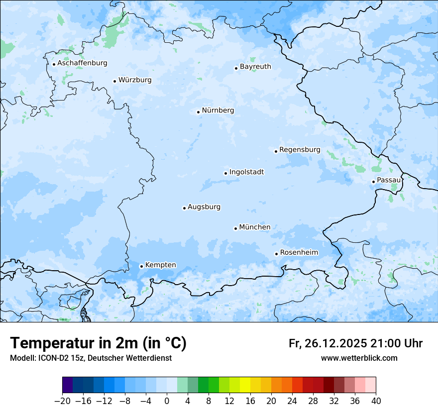 Modellkarten Temperatur
