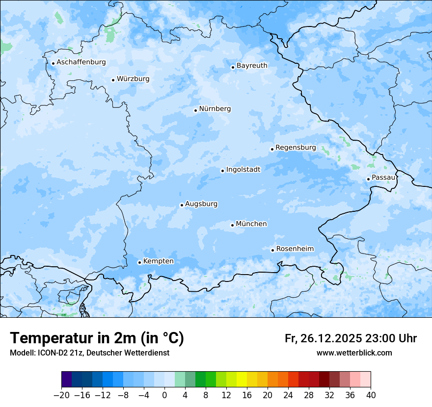 Modellkarten Temperatur