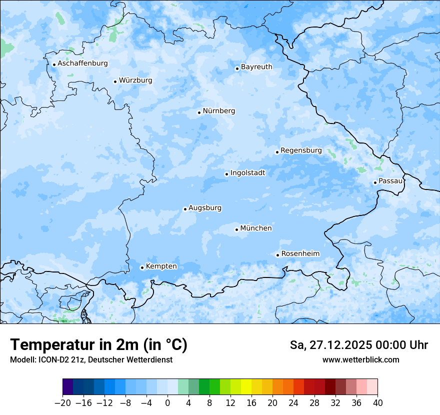 Modellkarten Temperatur