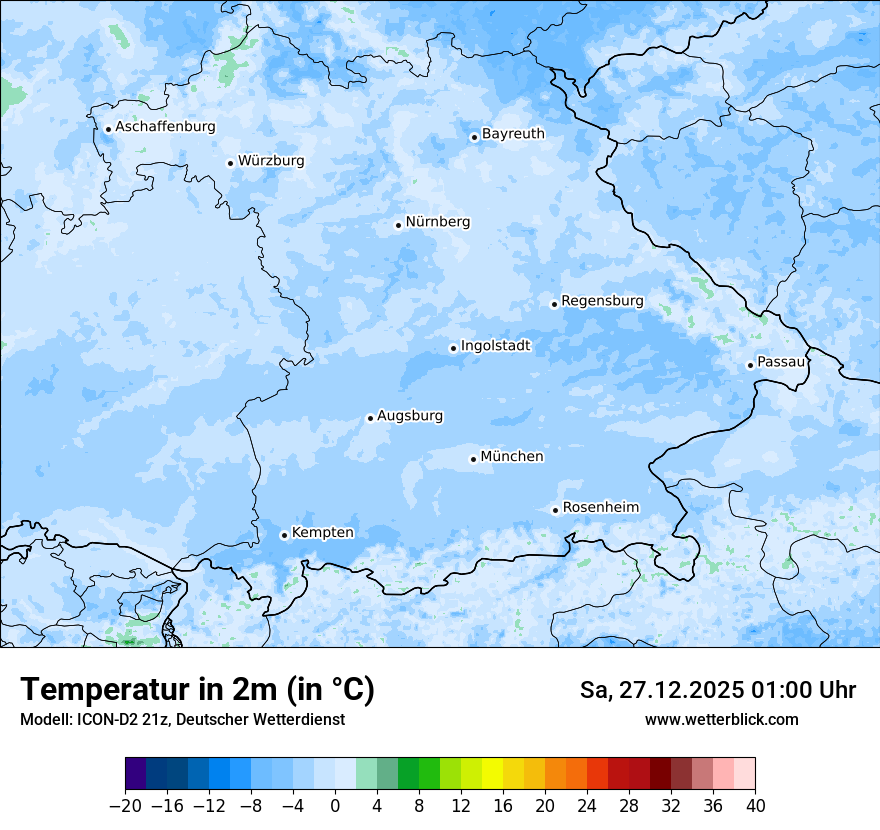 Modellkarten Temperatur