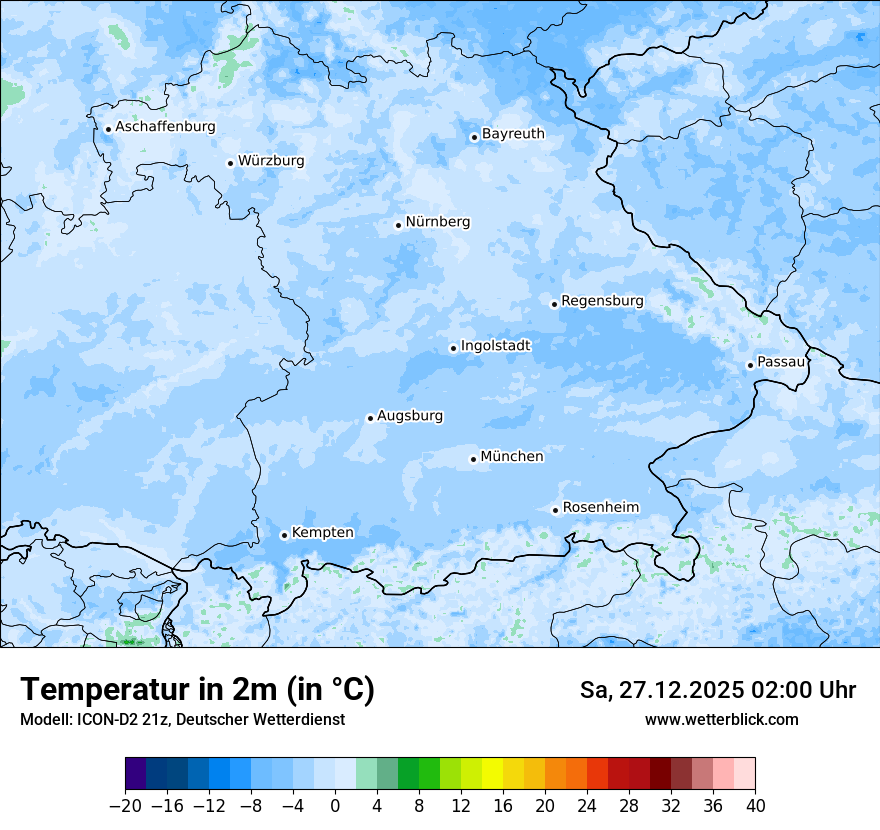 Modellkarten Temperatur