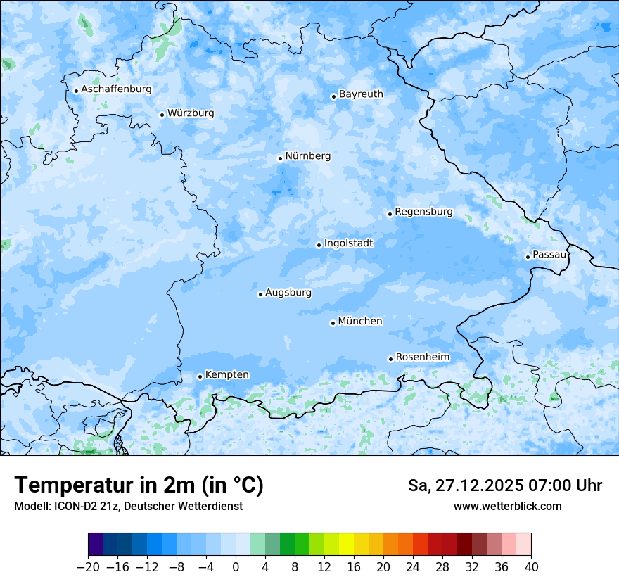 Modellkarten Temperatur