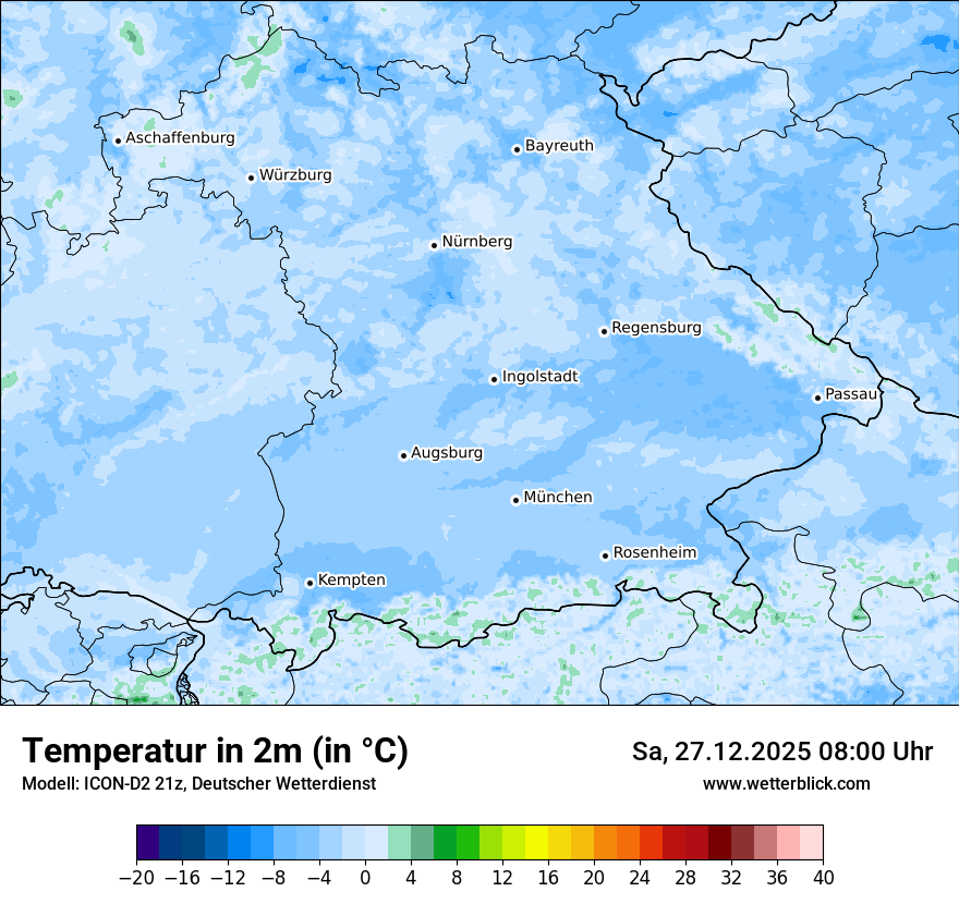 Modellkarten Temperatur