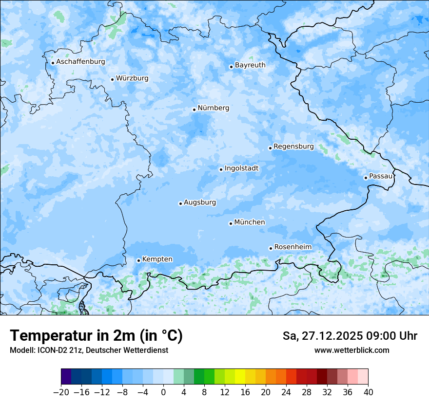 Modellkarten Temperatur
