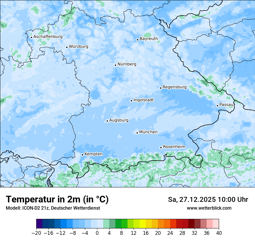 Modellkarten Temperatur