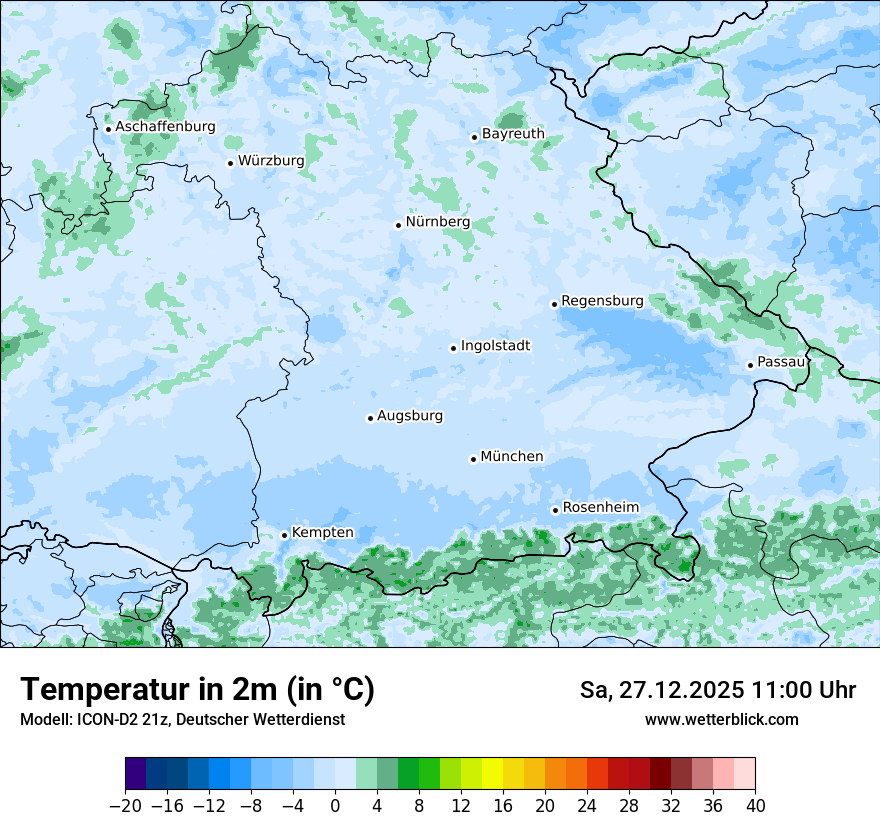 Modellkarten Temperatur