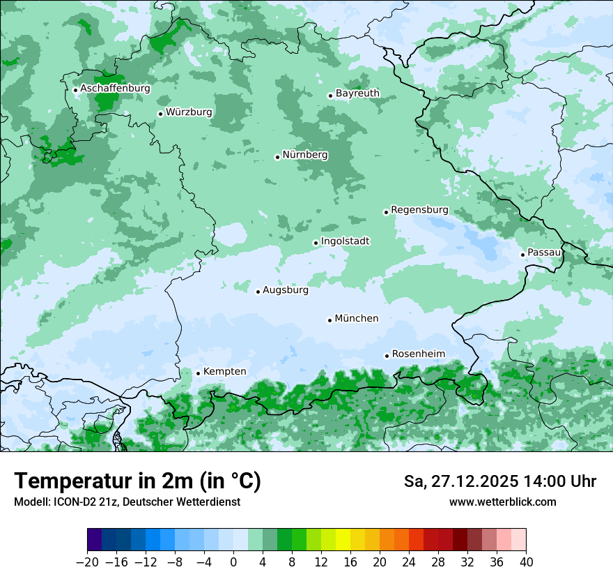 Modellkarten Temperatur