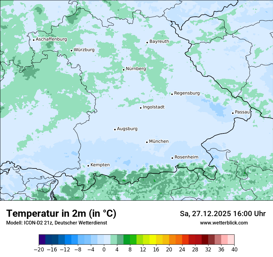 Modellkarten Temperatur