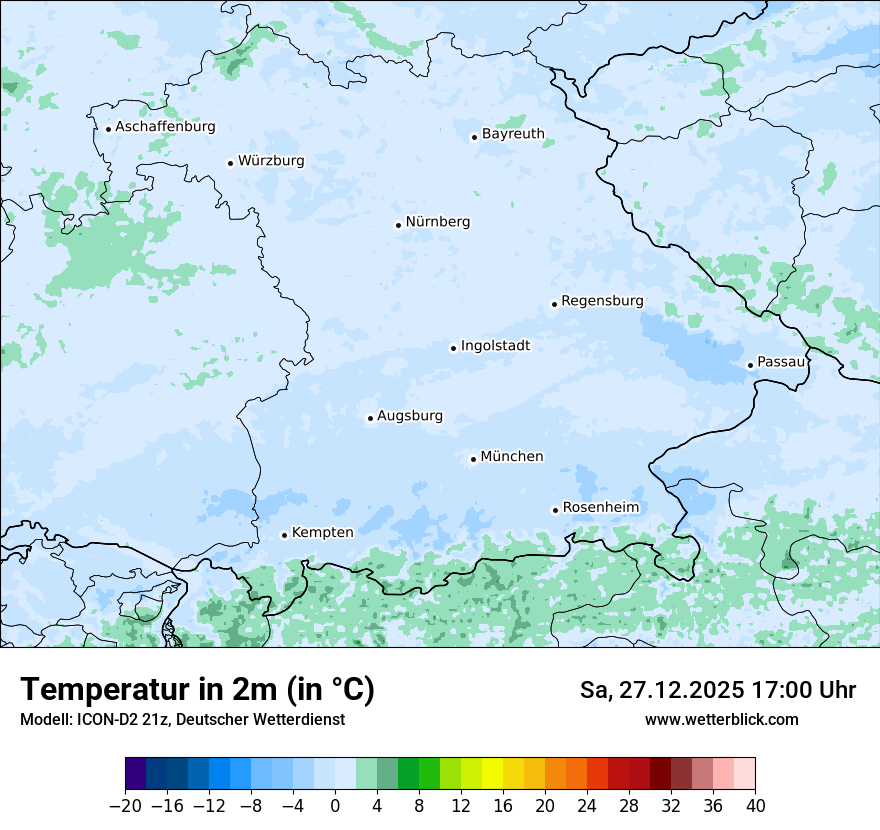 Modellkarten Temperatur