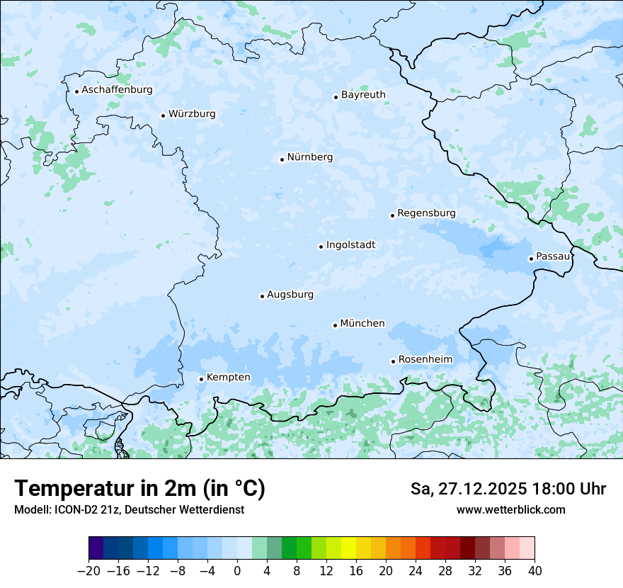 Modellkarten Temperatur