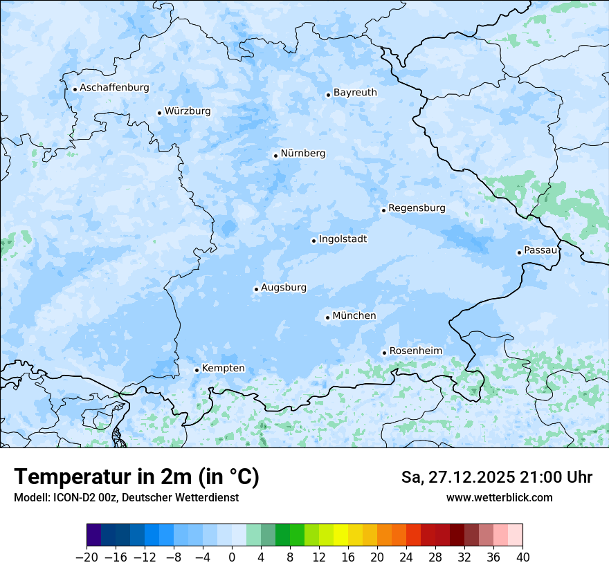 Modellkarten Temperatur