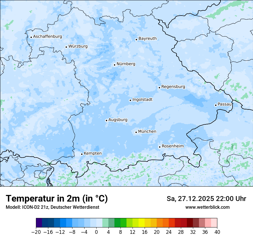Modellkarten Temperatur